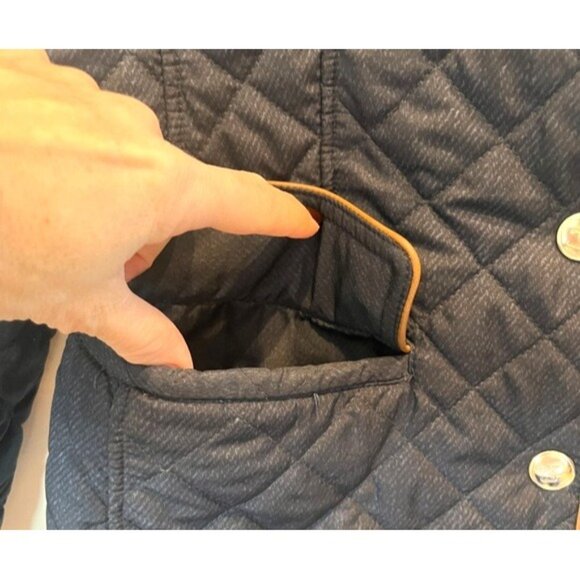 Chico’s Women’s Quilted Lightweight Navy Blue Jacket Size 0 4/6 Small Preppy - Picture 4 of 14